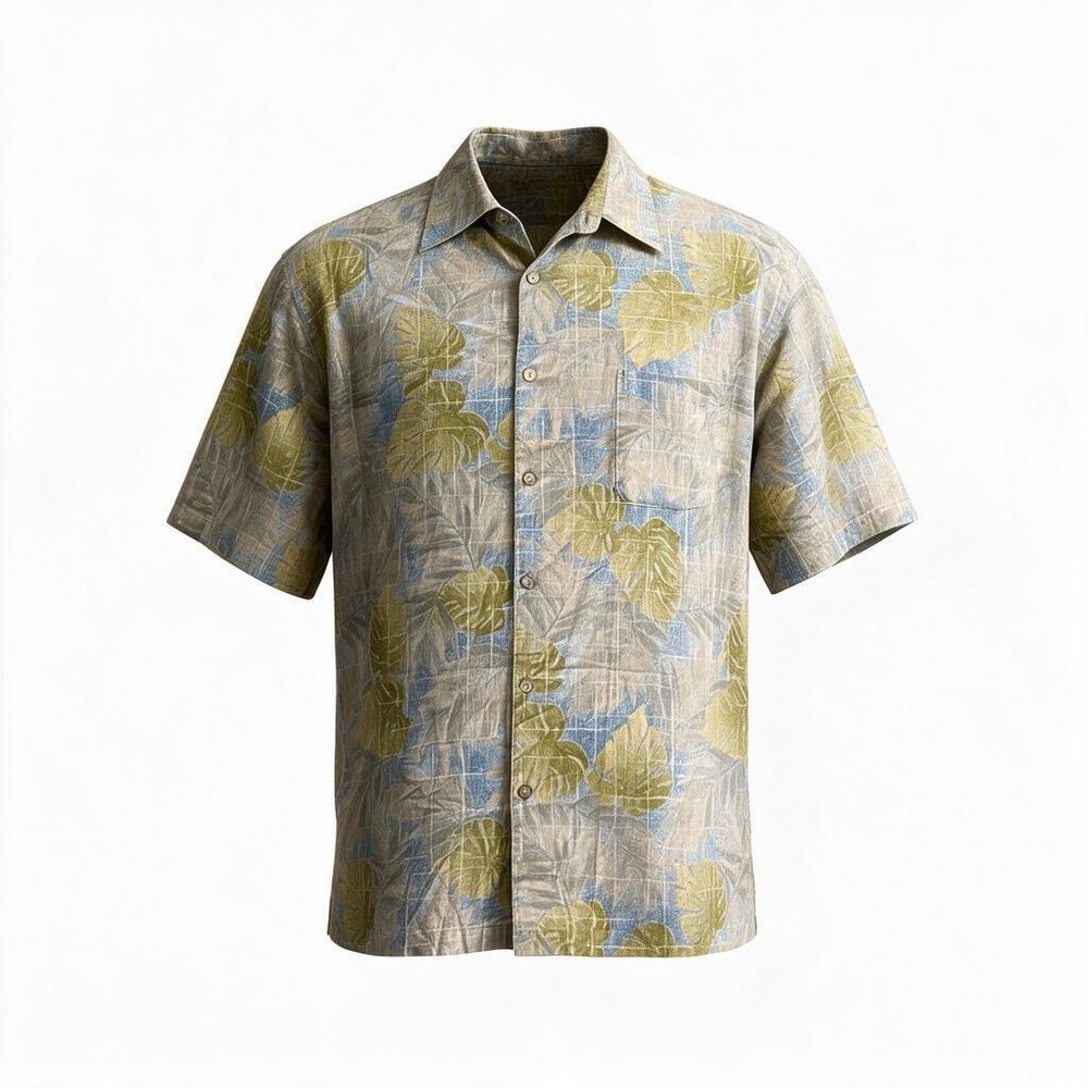 Tori Richard Mens Resortcore XL Cotton Lawn Tropical Monstera Leaf Button Shirt - Picture 1 of 7